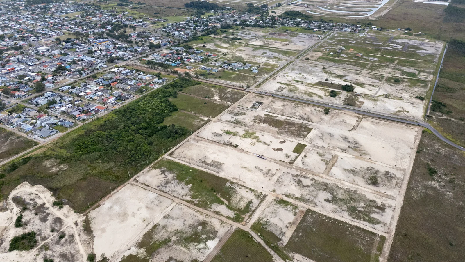 Vista aérea das obras. Acervo de maio de 2026.